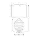 Monarch I 9739 17"H Table Lamp - Black Ceramic/Ivory Shade IMAGE 6