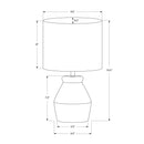 Monarch I 9740 17"H Table Lamp - Cream Ceramic/Ivory Shade IMAGE 6