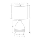 Monarch I 9741 17"H Table Lamp - Cream Ceramic/Ivory Shade IMAGE 6