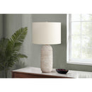 Monarch I 9742 28"H Table Lamp - Cream Resin/Ivory Shade IMAGE 1