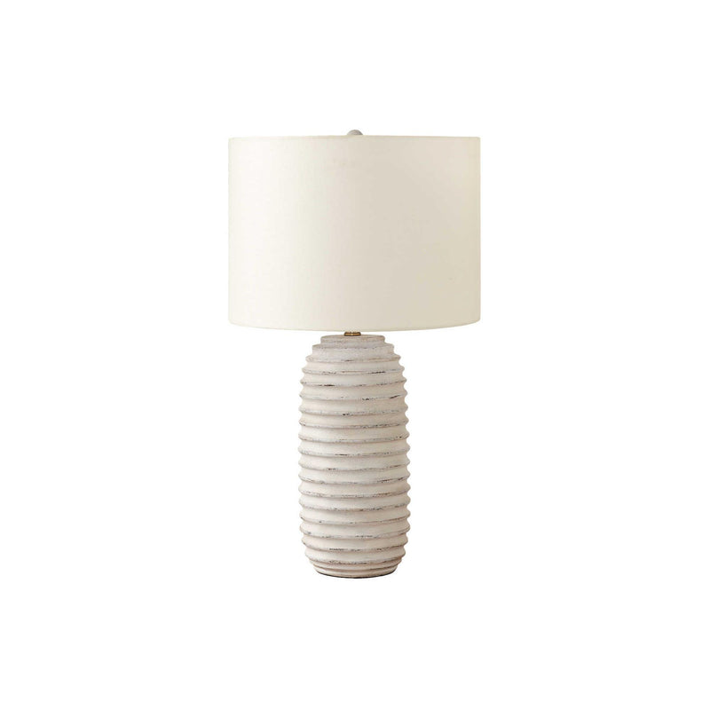 Monarch I 9742 28"H Table Lamp - Cream Resin/Ivory Shade IMAGE 3