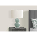 Monarch I 9743 25"H Table Lamp - Blue Ceramic/Ivory Shade IMAGE 2
