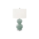 Monarch I 9743 25"H Table Lamp - Blue Ceramic/Ivory Shade IMAGE 3