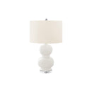 Monarch I 9744 25"H Table Lamp - Cream Ceramic/Ivory Shade IMAGE 3