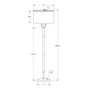 Monarch I 9748 60"H Floor Lamp - Nickel Metal/Grey IMAGE 4