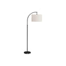 Monarch I 9749 65"H Arc Floor Lamp - Black Metal/Ivory IMAGE 2