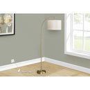Monarch I 9750 65"H Arc Floor Lamp - Brass Metal/Ivory IMAGE 1
