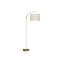 Monarch I 9750 65"H Arc Floor Lamp - Brass Metal/Ivory IMAGE 2