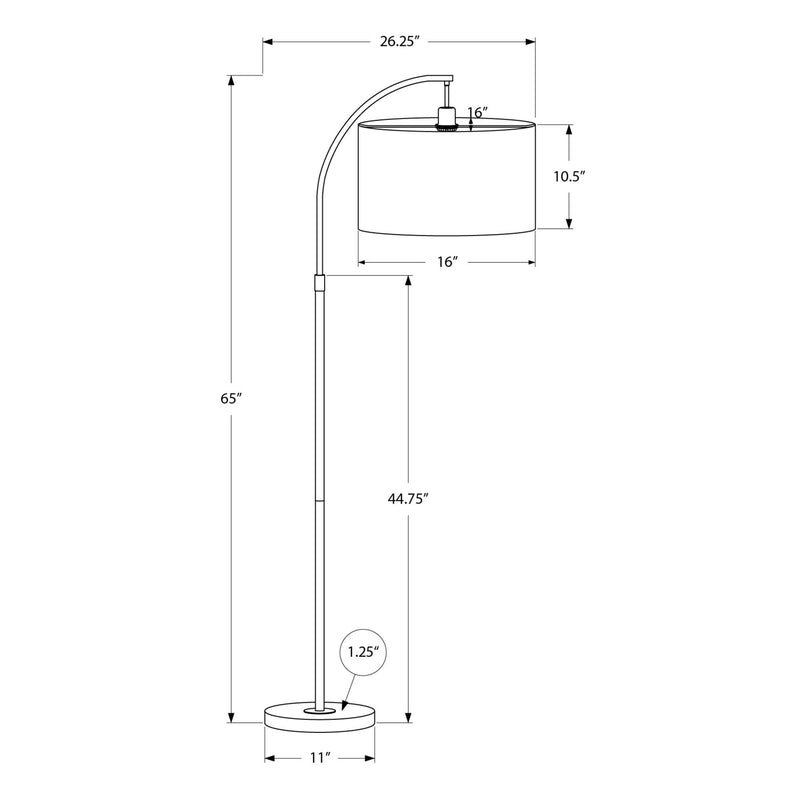 Monarch I 9750 65"H Arc Floor Lamp - Brass Metal/Ivory IMAGE 3
