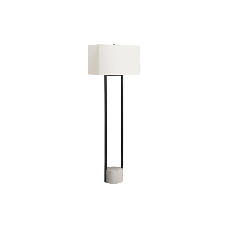Monarch I 9752 62"H Floor Lamp - Black Metal/Ivory IMAGE 3