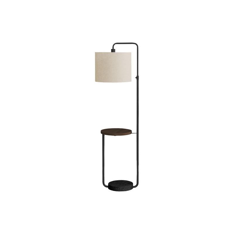 Monarch I 9753 67"H Floor Lamp - Black Metal/Ivory/Usb IMAGE 2