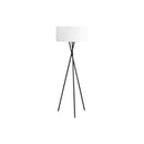 Monarch I 9756 62"H Tripod Floor Lamp - Black Metal/Ivory IMAGE 3