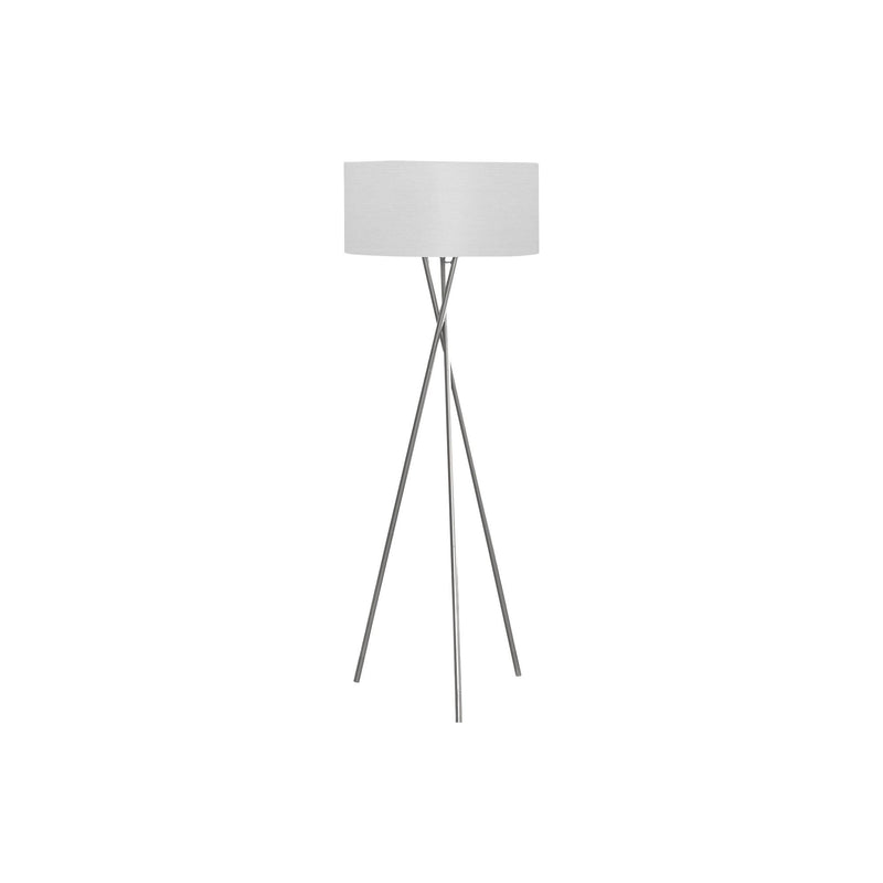 Monarch I 9757 62"H Tripod Floor Lamp - Nickel Metal/Grey IMAGE 3