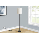 Monarch I 9758 62"H Floor Lamp - Black Metal/Ivory Shade IMAGE 1