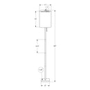 Monarch I 9759 62"H Floor Lamp - Brass Metal/Ivory Shade IMAGE 4