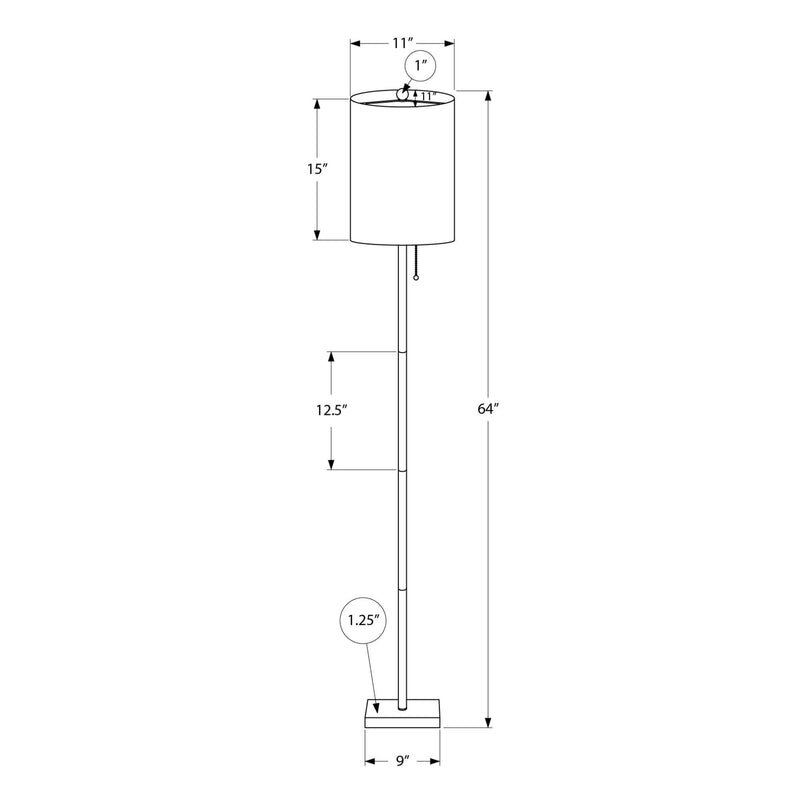 Monarch I 9759 62"H Floor Lamp - Brass Metal/Ivory Shade IMAGE 4