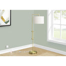Monarch I 9761 63"H Floor Lamp - Brass Metal/Ivory Shade IMAGE 1