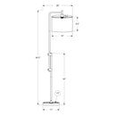 Monarch I 9761 63"H Floor Lamp - Brass Metal/Ivory Shade IMAGE 4