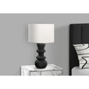 Monarch I 9763 26"H Table Lamp - Black Ceramic/Ivory Shade IMAGE 2