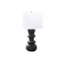 Monarch I 9763 26"H Table Lamp - Black Ceramic/Ivory Shade IMAGE 3