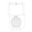 Monarch I 9764 16"H Table Lamp - Black Resin/Ivory Shade IMAGE 4