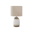 Monarch I 9765 16"H Table Lamp - Cream Resin/Beige Shade IMAGE 3