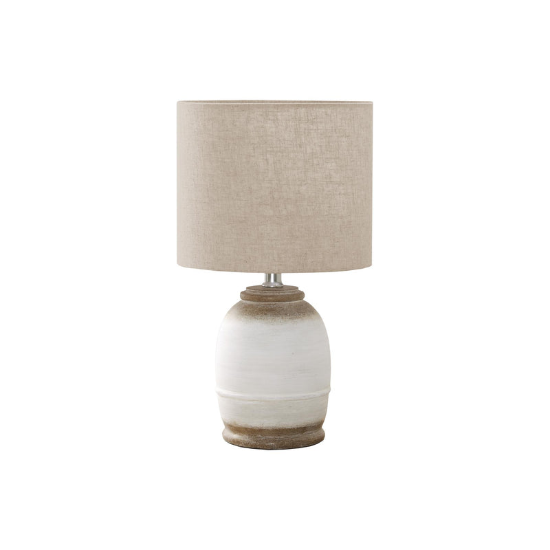 Monarch I 9765 16"H Table Lamp - Cream Resin/Beige Shade IMAGE 3
