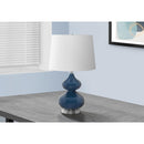 Monarch I 9767 24"H Table Lamp - Blue Glass/Ivory Shade IMAGE 1