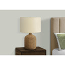 Monarch I 9769 23"H Table Lamp - Brown Rattan/Beige Shade IMAGE 2
