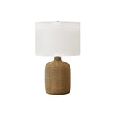 Monarch I 9769 23"H Table Lamp - Brown Rattan/Beige Shade IMAGE 3