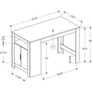  Monarch I 1202 Counter Height Dining Table - White IMAGE 3
