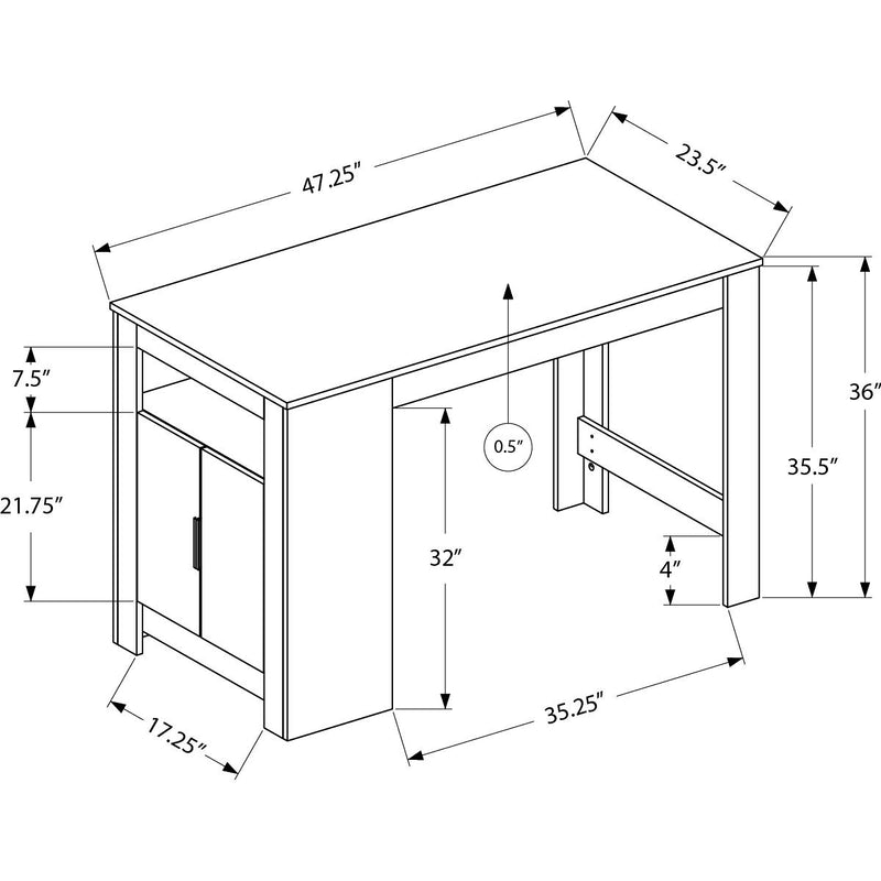  Monarch I 1202 Counter Height Dining Table - White IMAGE 3