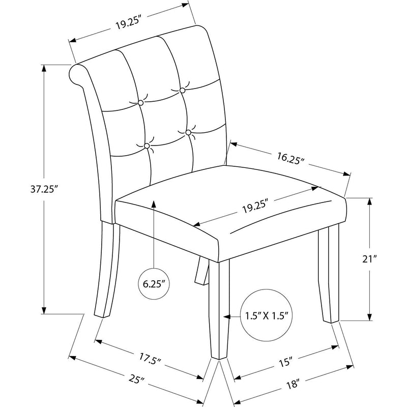  Monarch I 1218 Dining Chair - Grey IMAGE 4
