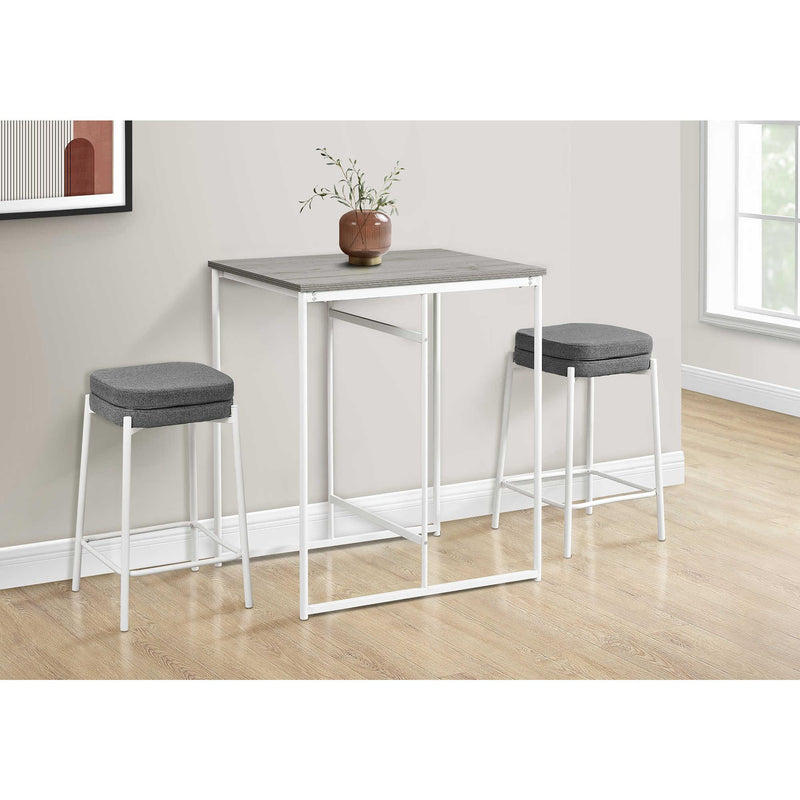  Monarch I 1241 Counter Height Dining Table - Grey/White IMAGE 2