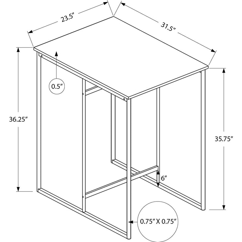  Monarch I 1241 Counter Height Dining Table - Grey/White IMAGE 4