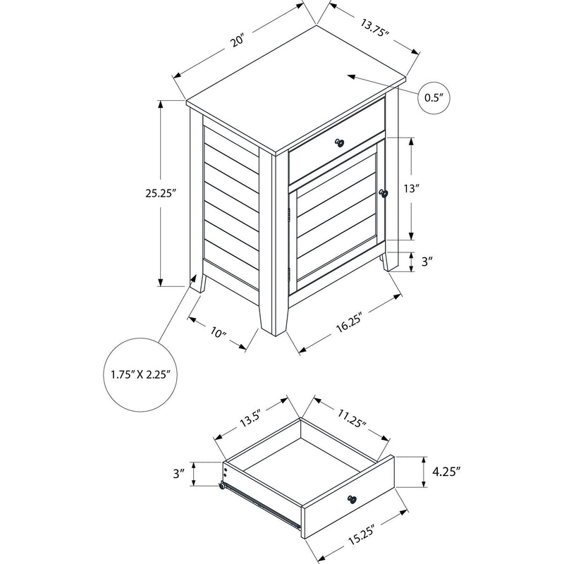 Monarch I 3949 Accent Table - Antique Blue IMAGE 11