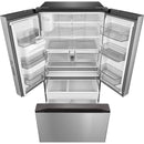 Midea 36-inch, 29.3 cu. ft. Freestanding French 3-Door Refrigerator External Water and Ice Dispensing System MRF29D2AST IMAGE 5