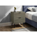 Monarch I 3608 Accent Table - 24"H / Grey End Table With 2 Drawers IMAGE 2