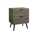 Monarch I 3608 Accent Table - 24"H / Grey End Table With 2 Drawers IMAGE 3
