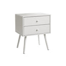 Monarch I 3627 Accent Table - 24"H / White End Table With 2 Drawers IMAGE 2