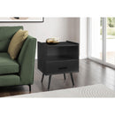 Monarch I 3667 Accent Table - 24"H / Black End Table With 1 Drawer IMAGE 1