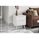 Monarch I 3688 Accent Table - 24"H / White End Table With 2 Drawers IMAGE 1