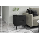 Monarch I 3689 Accent Table - 24"H / Black End Table With 2 Drawers IMAGE 1