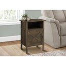 Monarch I 3811 Accent Table - 24"H / Dark Oak / Black Metal IMAGE 1