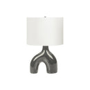 Monarch I 9660 25"H Table Lamp Grey Ceramic / Ivory Shade IMAGE 3