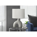 Monarch I 9661 25"H Table Lamp Grey Ceramic / Ivory Shade IMAGE 1