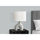 Monarch I 9661 25"H Table Lamp Grey Ceramic / Ivory Shade IMAGE 2