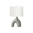 Monarch I 9661 25"H Table Lamp Grey Ceramic / Ivory Shade IMAGE 3