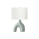 Monarch I 9664 25"H Table Lamp Green Ceramic / Ivory Shade IMAGE 3