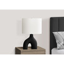 Monarch I 9666 25"H Table Lamp Black Ceramic / Ivory Shade IMAGE 2